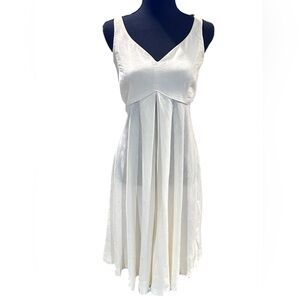 Emporio Armani White Linen Midi Dress